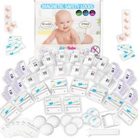 Eco-Baby Magnetic Cabinet Locks (20 Locks & 3 Keys) Child Safety for Drawers and Cabinets - Kitchen Child Proof Cabinet Locks - Baby Proofing Safety