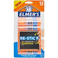 Elmer's Re-Stick School Glue Sticks, 0.28-Ounces, 12 Count