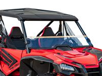SuperATV Heavy Duty Half Windshield for Honda Talon 1000R / 1000X (2019+) - Standard Clear Polycarbonate - Installs In 5 Minutes!