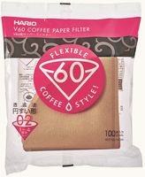Hario V60 Paper Coffee Filters Size 02 Natural, Tabbed