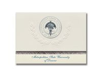 Signature Announcements Metropolitan State University of Denver Graduation Announcements, Platinum style, Basic Pack 20 with Metropolitan State College Seal Foil