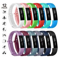 Alta HR Bands Compatible with Alta Ace Clourful Replacement Personalized Bracelet Gifts for Fashion Men & Women Slicon Waterproof Sport Smart Watch Bands with Metal Clasp (12pcs, Small)
