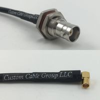 6 inch RG188 BNC FEMALE BIG BULKHEAD to MCX FEMALE ANGLE Pigtail Jumper RF coaxial cable 50ohm High Quality Quick USA Shipping