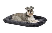 30L-Inch Gray Dog Bed or Cat Bed w/ Comfortable Bolster | Ideal for Medium Dog Breeds & Fits a 30-Inch Dog Crate | Easy Maintenance Machine Wash & Dry | 1-Year Warranty