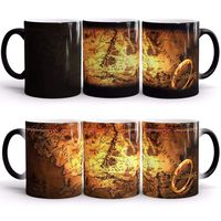 SANSHUREN Coffee Ceramic Mug, Heat Sensitive Mug 12 OZ Christmas/Halloween Coffee Mug