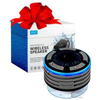 Bluetooth Shower Speaker by Johns Avenue. Waterproof - Wireless - Portable Speaker with Strong Suction Cup and LED Mood Lights.