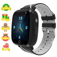 Smart Watch for Boys Girls Kids Smartwatch with GPS Tracker Pedometer Call Camera Game Alarm Clock SOS Voice Chat Flashlight Touch Screen Phone Wrist Watch Gifts for Children Birthday Gifts (Grey)