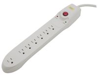 Hubbell HBL7PS1050A Non-Metallic SpikeSheild Surge Protection Power Strip, Off White
