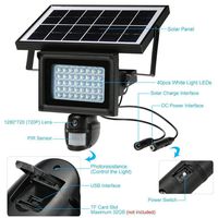 Solar Power Waterproof Outdoor Security DVR Camera With Night Vision Security Surveillance CCTV Camera Video Recorder TF Card