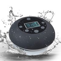 Bluetooth Shower Speaker, Portable 5.0 Bluetooth Speaker Waterproof Outdoor Wireless Speaker Shower Radio with LCD Display, FM Radio, Micro SD Slot, Microphone for Bathroom, Pool, Car, Beach, Kitchen