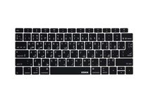 XSKN Arabic Language Keyboard Cover Compatible New MacBook Air 13" 13.3-inch with Touch ID Retina Display (A1932, 2018 Release) Soft-Touch Ultra Slim Silicone Protective Skin US&EU Version (Black)