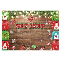 Funnytree 7x5ft Christmas Ugly Sweater Party Backdrop Merry Xmas Rustic Wooden Wall Snowflake Photography Background Winter Elfed Wood Baby Portrait Holiday Cake Table Decoration Banner Photo Booth
