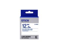 Epson LabelWorks Standard LK (Replaces LC) Tape Cartridge ~1/2" Blue on White (LK-4WLN) - for use with LabelWorks LW-300, LW-400, LW-600P and LW-700 Label Printers