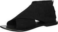 LFL by Lust for Life Women's L-frejah Flat Sandal, Black Suede, 7.5 Medium US