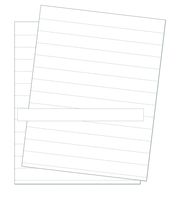 MasterVision FM1615 Data Card Replacement Sheets, 8.5 x 11 Inches Perforated Sheets, White, 10 Sheets