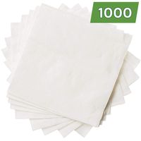 White Beverage Napkins 1-Ply [1000 Pack], Bulk Cocktail Napkins, Restaurant Paper Napkins