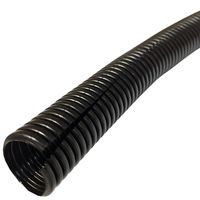 Electriduct 2" Split Wire Loom Tubing Polyethylene Flexible Conduit (2 Inch OD) - 25 Feet - Black