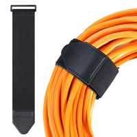 Becky Reusable Cinch Straps, 9 Pack Adjustable 2" x 18" Elastic Hook and Loop Extension Cord Holder Organizer Heavy Duty Storage Straps Fit with Bicycle, Truck, Boat and More - Black