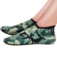 Seavenger Zephyr 3mm Neoprene Socks | Wetsuit Booties for Scuba Diving, Snorkeling, Swimming (Camouflage, X-Small)