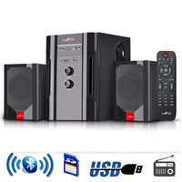 Befree Sound 2.1 Bluetooth Speaker System for any PC or Home Entertainment with FM Radio, SD and full function remote control.