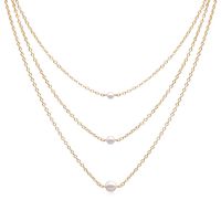 So Pretty Dainty Gold Pearl Choker Necklaces Handmade Tiny Single Pearl Layering Chain Necklaces Set for Women Girls