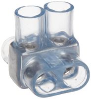 Morris Products 97392 Multi-Cable Connector, Insulated, Dual Entry, Clear, 2 Ports, 250 - 6 Wire Range