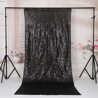 TRLYC 4FT7FT Black Sequin Backdrop for Christmas Day
