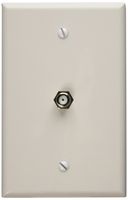 Morris 87511 Midsize Single F Connector Wall Plate, White