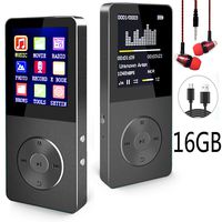 16GB Mp3 Player, Hotechs Hi-Fi Sound, with FM Radio, Recording Function Build-in Speaker Expandable Up to 64GB with Noise Isolation Wired Earbuds