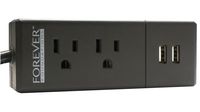 Bed Power Strip - 2 AC Outlets and 2 USB Charging Ports for Metal Bed Frame