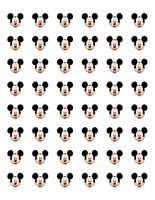 USTORE Sticker 48 Mickey Mouse FACE Envelope Seals Labels, 1.2"