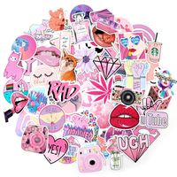 Stickers for Water Bottles 103pcs,Waterproof,Trendy Stickers for Teens,Kids,Girls,Boys,Vinyl Decals for Hydro Flasks, Laptop, Guitar, Luggage, Bicycle (Pink)