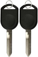 KeylessOption Replacement Uncut Ignition Chipped Car Key Transponder Blank For Ford Lincoln Mercury Mazda (Pack of 2)