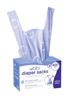Ubbi Disposable Diaper Sacks, Lavender Scented, Easy-To-Tie Tabs, Made with Recycled Material, Diaper Disposal or Pet Waste Bags, 400 count