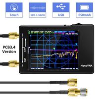 【Upgraded】AURSINC Vector Network Analyzer 10KHz -1.5GHz HF VHF UHF Antenna Analyzer Measuring S Parameters, Voltage Standing Wave Ratio, Phase, Delay, Smith Chart(Latest Version REV3.4)