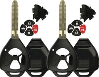 KeylessOption Keyless Entry Remote Fob Blank Key Blade Shell Case for Toyota RAV4 Venza Yaris Matrix Vibe xB(Pack of 2)
