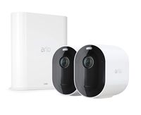 Arlo Pro 3 - Wire-Free Security 2 Camera System | 2K with HDR, Indoor/Outdoor, Color Night Vision, Spotlight, 160° View, 2-Way Audio, Siren | Works with Alexa | (VMS4240P)