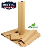 American Made Brown Kraft Paper Jumbo Roll 17.75" x 2400" (200ft) Ideal for Gift Wrapping, Art, Craft, Postal, Packing, Shipping, Floor Covering, Dunnage, Parcel, Table Runner 100% Recycled Material