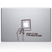 The Decal Guru Shake it Like a Polaroid Picture MacBook Decal Vinyl Sticker - 13" MacBook Pro (2015 & Older) - Brown (1170-MAC-13P-BRO)