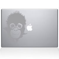 The Decal Guru Save The Baby Monkey MacBook Decal Vinyl Sticker - 13" MacBook Air - Silver (1164-MAC-13A-S)
