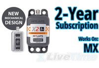 MyLaps X2 Transponder, Rechargeable, for MX (motocross), includes 2-Year Subscription