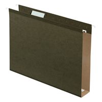Pendaflex Extra Capacity Reinforced Hanging File Folders, 2", Letter Size, Standard green, 1/5 Cut, 25/BX (04152X2)