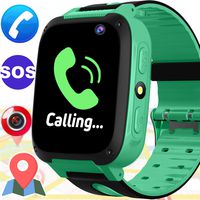 Kid Smart Watch with GPS Tracker - Kids Smartwacth for Girls Boys with Cell Phone SOS Anti-Lost Camera Game Outdoor Children Digital Wrist Watch Fitness Tracker for Halloween School Class Prize Gifts