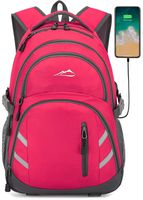 Backpack Bookbag for School Student College Business Travel Fit Laptop 15.6 Inch (Pink B)