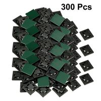 uxcell 300pcs Self Adhesive Cable Tie Mounts Wire Base Holders 21mm x 21mm