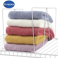 Shelf Dividers Closet Wood Shelf Dividers Closet Wire Shelf Dividers Wire Closet Shelf Dividers Separator Steel Organizers Closet Organizer in Cabinets Kitchen Office 8 Packs (8 pcs Shelf dividers)