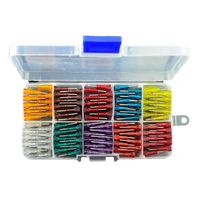 AHL 100pcs Auto Motorcycle Car Boat Truck Blade Fuse Box Assortment 5A 7.5A 10A 15A 20A 25A 30A 35A 40A 50A