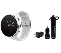 Polar Vantage M Advanced Multisport GPS Watch and Wearable4U Ultimate Power Pack Bundle (S (130-175mm Wrist), White)