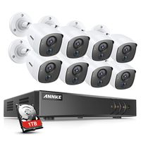 ANNKE Surveillance Security Camera System 8 Channel 5-in-1 H.265+ 3MP DVR and 8X 1080P HD Weatherproof CCTV Cameras, PIR Detection, Flashing Light Alarm, Email Alert with Snapshots, 1TB Hard Drive