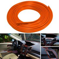 GOADROM Car Interior Moulding Trim,3D DIY 5 Meter Flexible Interior Exterior Decoration Moulding Trims Strips line Stickers for Auto Accessories(Orange)...